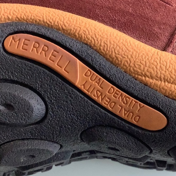 Merrell Jungle Moc rust brown leather suede slip on shoes size 7.5 men EUC - Picture 12 of 16